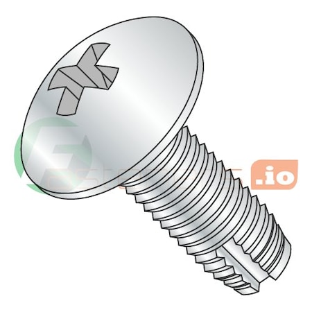 Newport Fasteners Thread Cutting Screw, 1/4"-20 x 1-1/4 in, Zinc Plated Steel Truss Head Phillips Drive, 2000 PK 290068